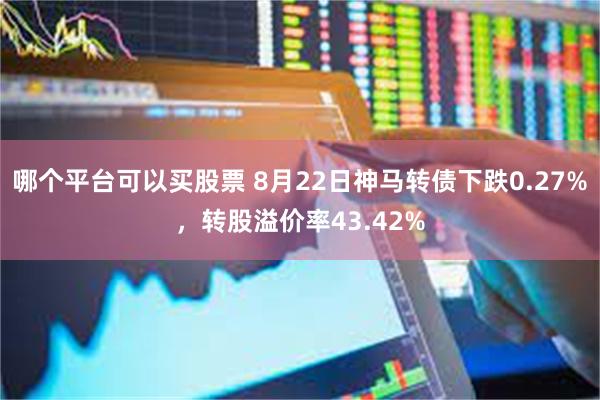 哪个平台可以买股票 8月22日神马转债下跌0.27%，转股溢价率43.42%