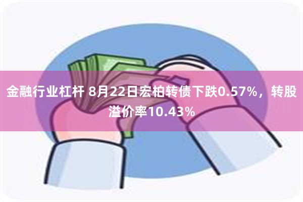 金融行业杠杆 8月22日宏柏转债下跌0.57%，转股溢价率10.43%