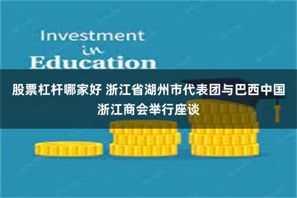 股票杠杆哪家好 浙江省湖州市代表团与巴西中国浙江商会举行座谈