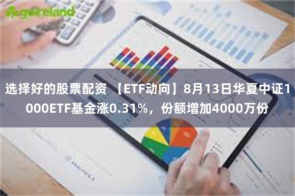 选择好的股票配资 【ETF动向】8月13日华夏中证1000ETF基金涨0.31%，份额增加4000万份