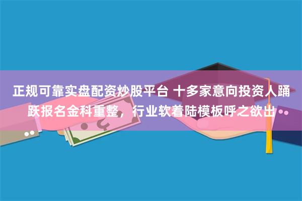 正规可靠实盘配资炒股平台 十多家意向投资人踊跃报名金科重整，行业软着陆模板呼之欲出