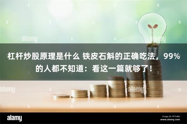 杠杆炒股原理是什么 铁皮石斛的正确吃法，99%的人都不知道：看这一篇就够了！