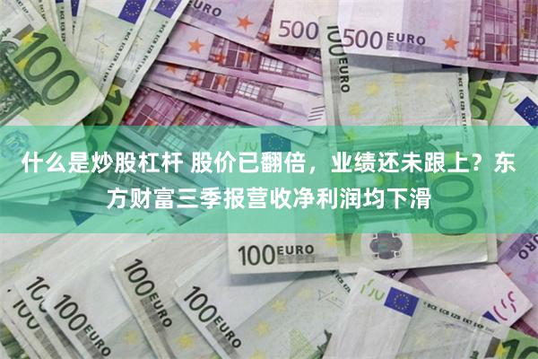 什么是炒股杠杆 股价已翻倍，业绩还未跟上？东方财富三季报营收净利润均下滑