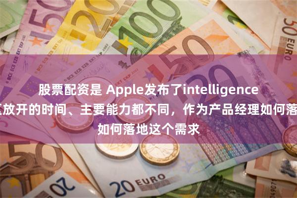 股票配资是 Apple发布了intelligence 但对各地区放开的时间、主要能力都不同，作为产品经理如何落地这个需求