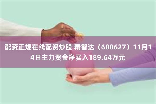 配资正规在线配资炒股 精智达（688627）11月14日主力资金净买入189.64万元