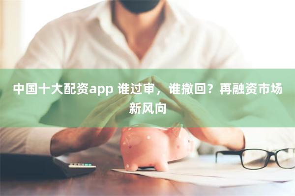 中国十大配资app 谁过审，谁撤回？再融资市场新风向